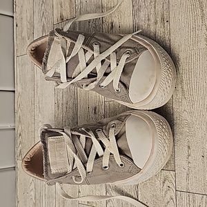 Converse grey and light pink size 3 juniors